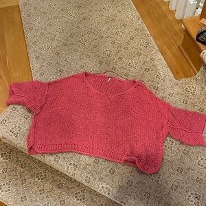 Free People Raspberry Knit Top